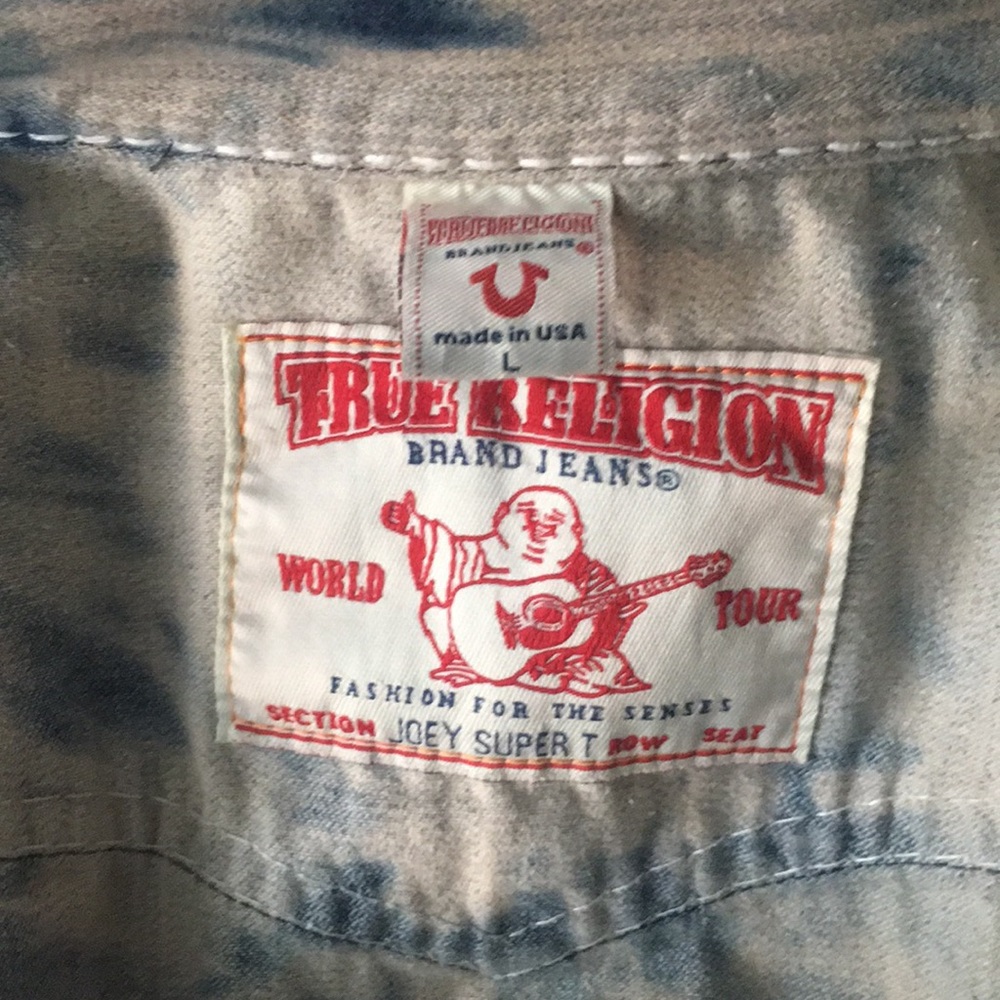 True religion jacket (acid wash)